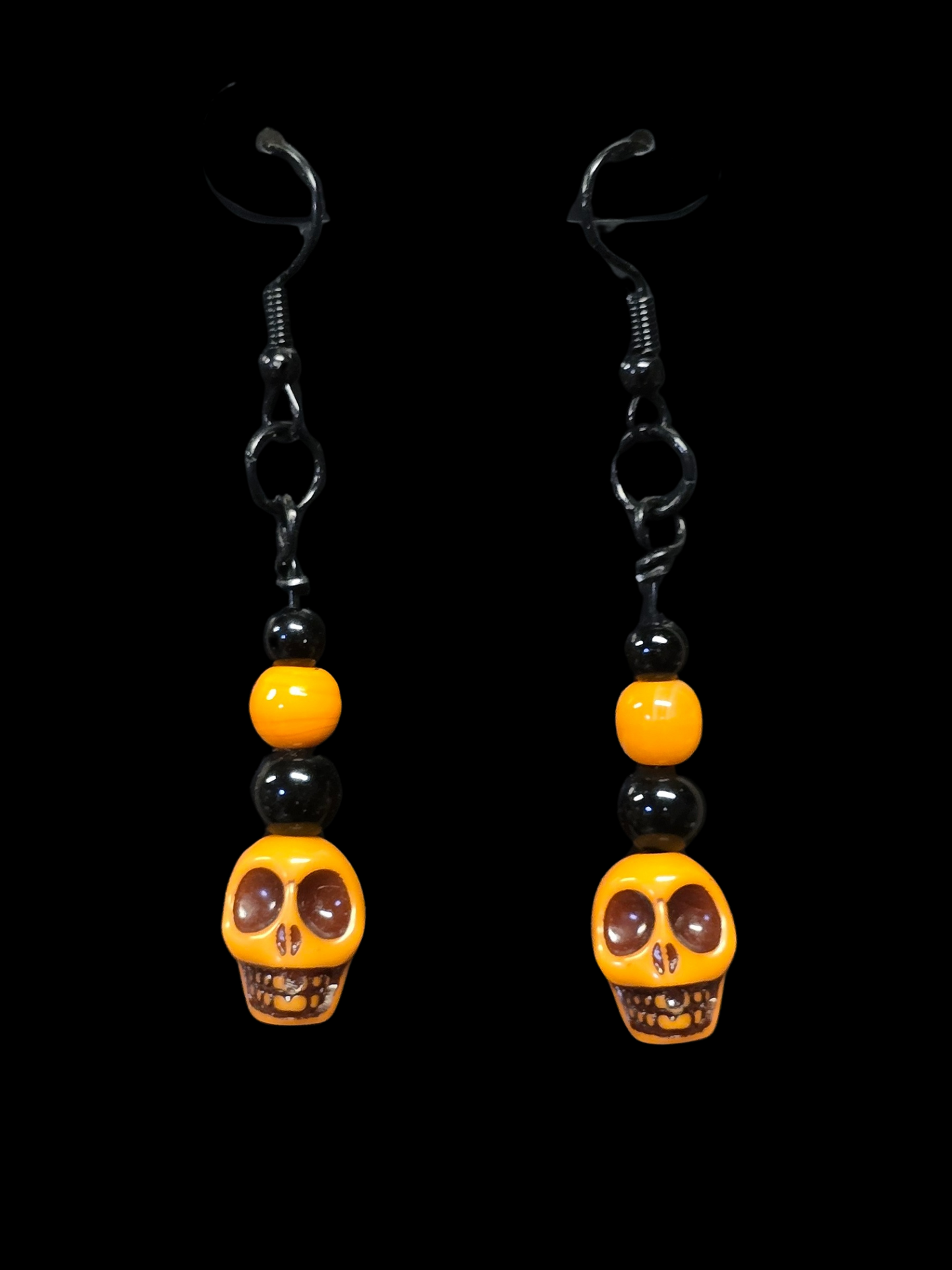 Pumpkin Patch Skull Dangles