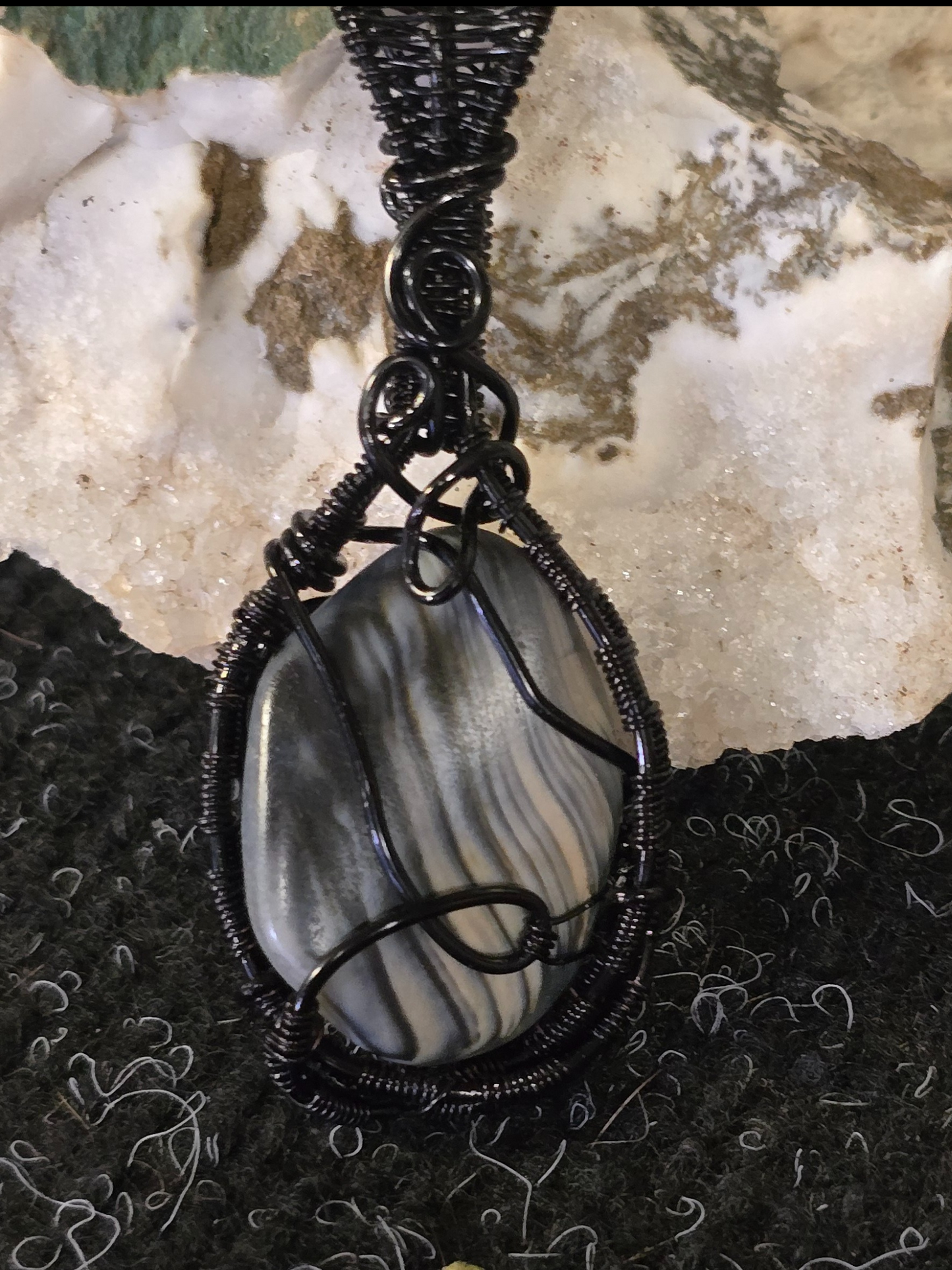 Midnight River Stone Pendant