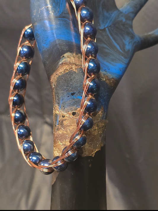 Midnight River Copper & Blue Stone Bracelet