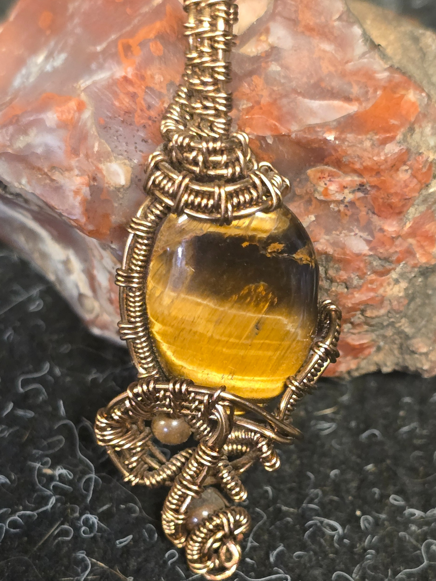 Golden Woodland Tiger’s Eye Pendant
