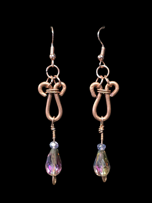 Twilight Dewdrop Copper Earrings
