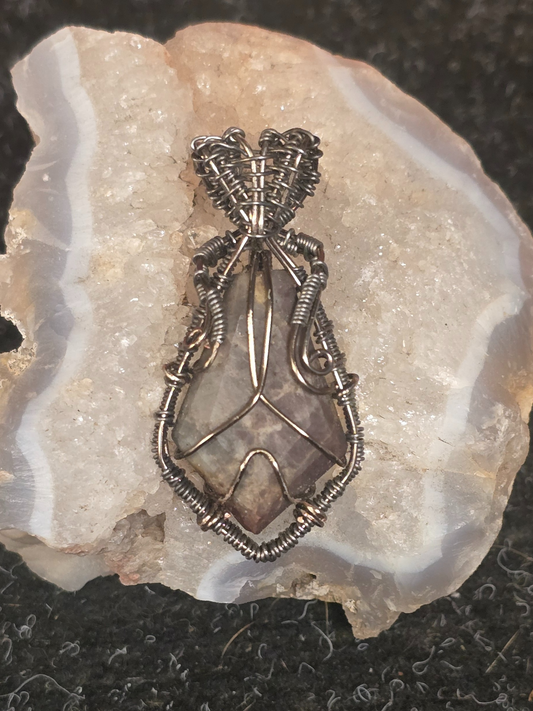 Shadow Fern Wire-Wrapped Pendant