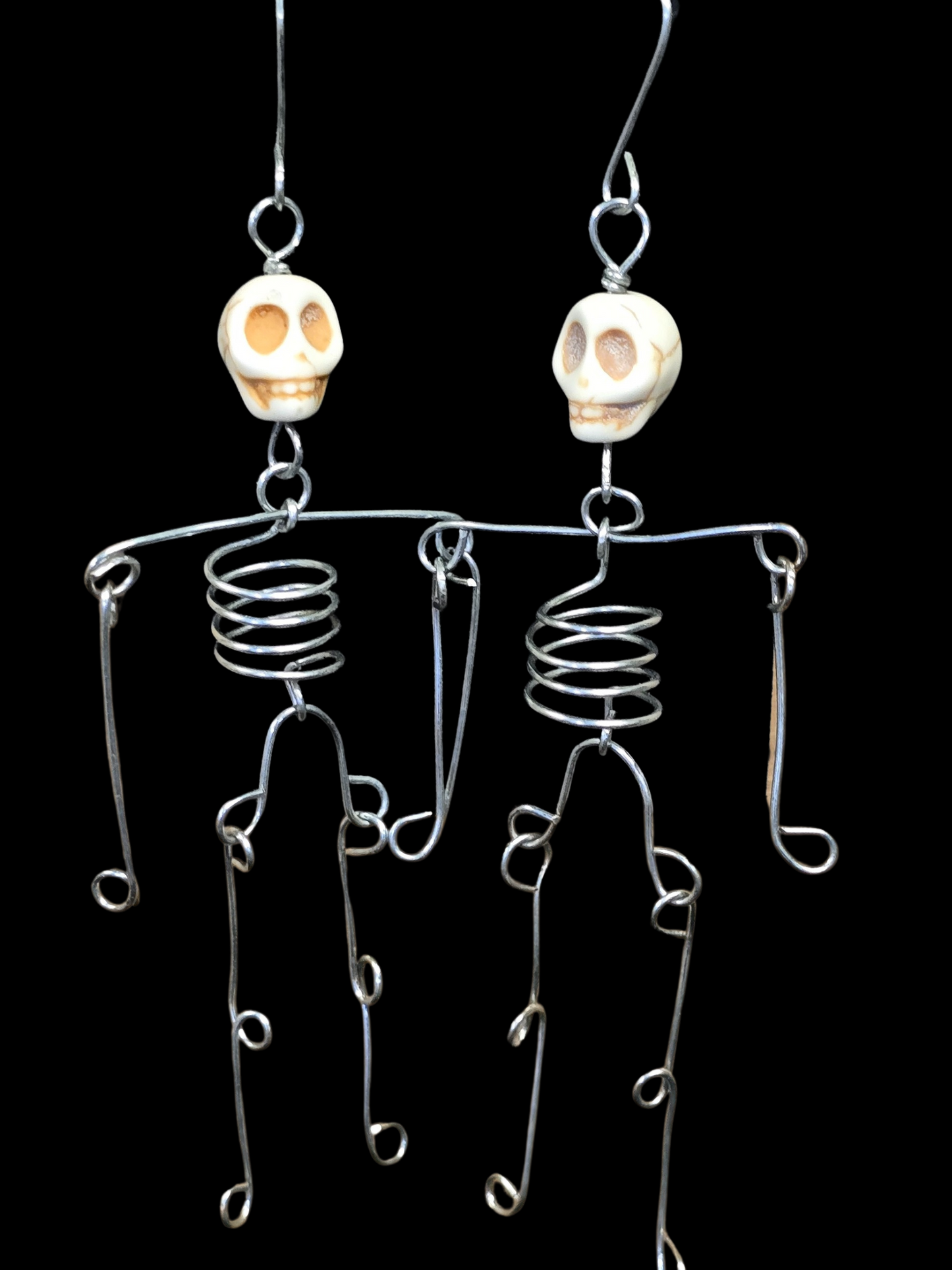 Dancing Skeleton Vine Earrings