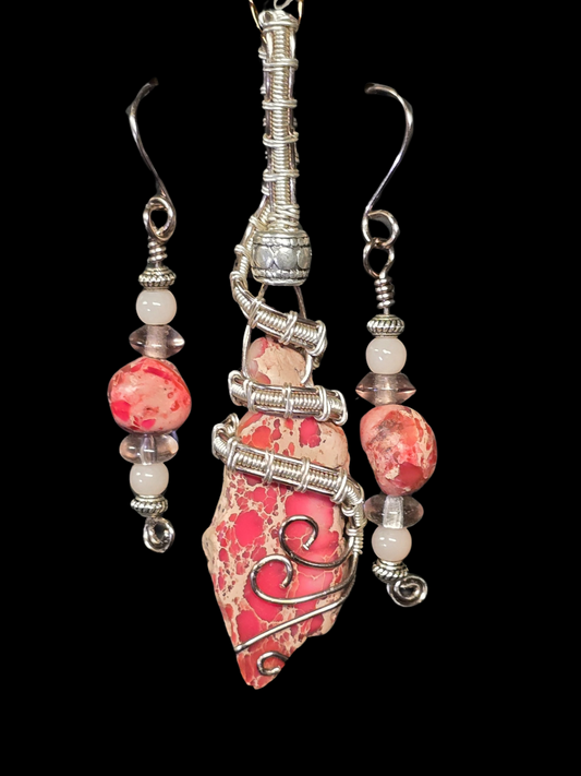 Wild Rose Canyon Pendant & Earrings Set