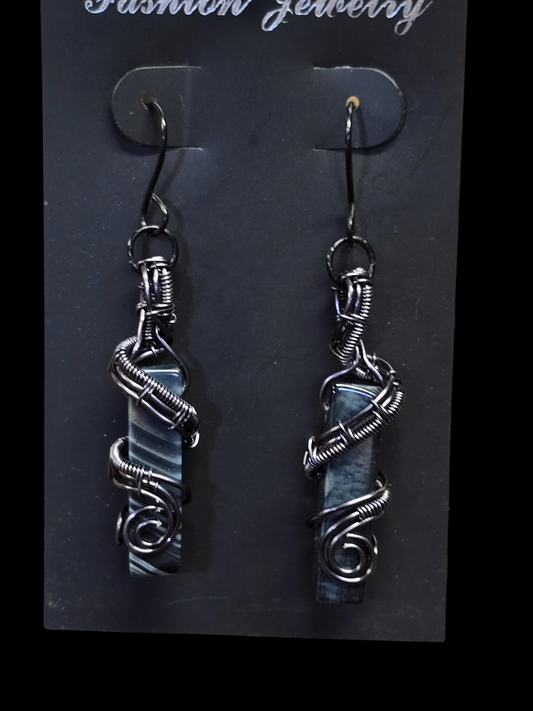 Midnight River Wrapped Earrings