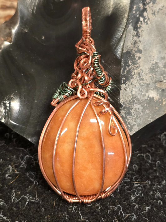 Harvest Pumpkin Vine Pendant