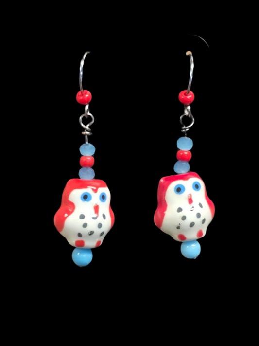 Winter Owl Cheer Earrings