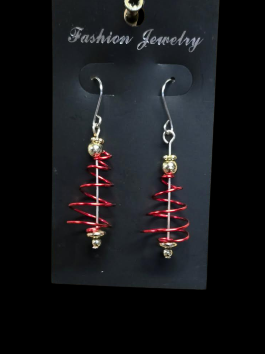 Crimson Pine Earrings