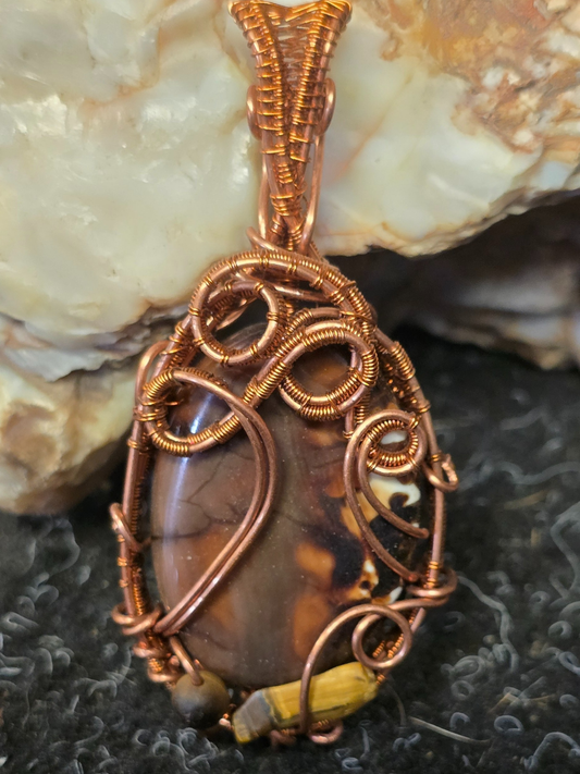 Emberwood Swirl Pendant